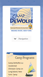 Mobile Screenshot of campdewolfe.org